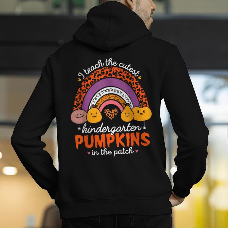 Kindergarten Teacher Pumpkin Patch Cute Men's Hoodie Back Print, funny gift