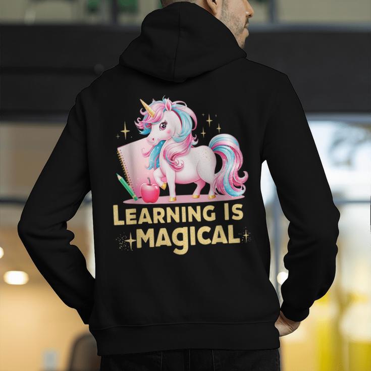 LEARNING IS MAGICAL TEACHER UNICORN BACK TO SCHOOL UNICORN Men's Hoodie Back Print, funny gift LEARNING IS MAGICAL TEACHER UNICORN BACK TO SCHOOL UNICORN Men's Hoodie Back Print, funny gift