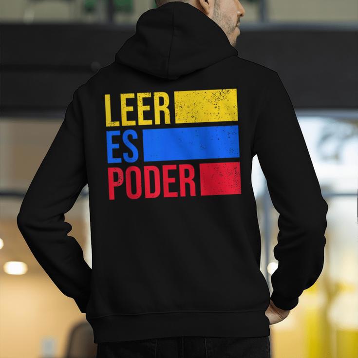 Leer Es Poder Colombian Spanish Teacher Maestra Colombia Men's Hoodie Back Print, funny gift Leer Es Poder Colombian Spanish Teacher Maestra Colombia Men's Hoodie Back Print, funny gift
