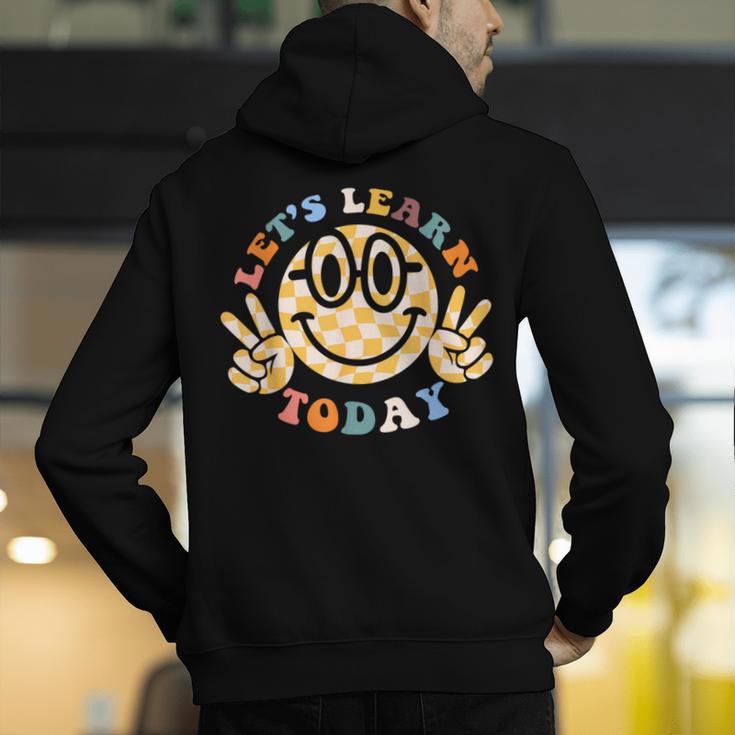 Let's Learn Today First Day Of School For Teacher Student Men's Hoodie Back Print, funny gift