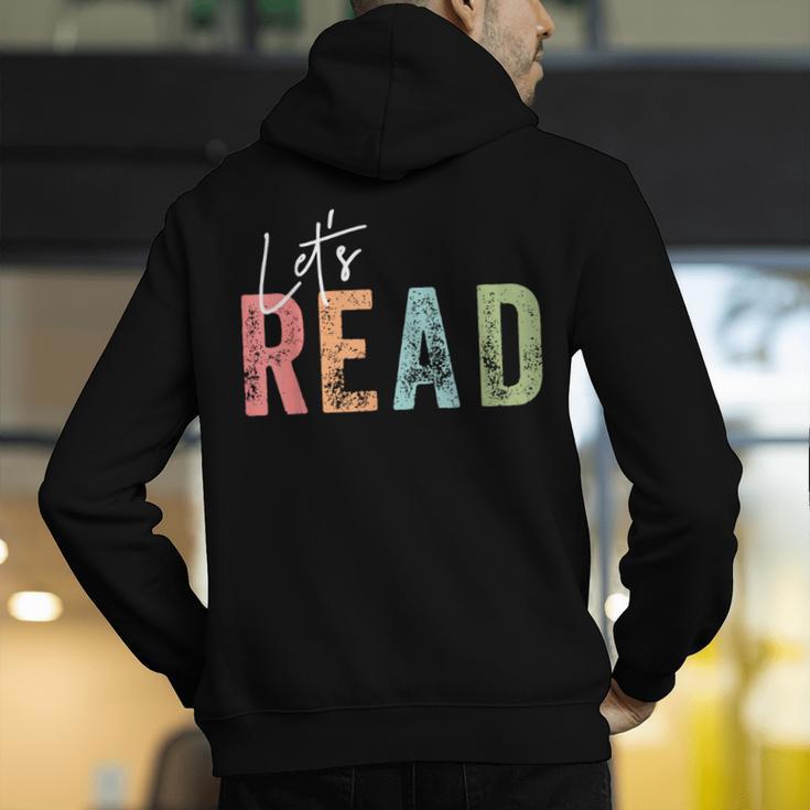 Let's Read Book Nerd Reading Book Lover Librarian Teacher Men's Hoodie Back Print, funny gift Let's Read Book Nerd Reading Book Lover Librarian Teacher Men's Hoodie Back Print, funny gift