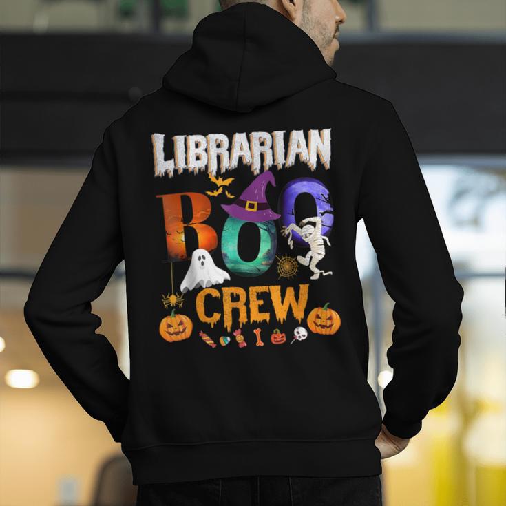 Librarian Boo Crew Teacher Student Halloween Costume Men's Hoodie Back Print, funny gift Librarian Boo Crew Teacher Student Halloween Costume Men's Hoodie Back Print, funny gift