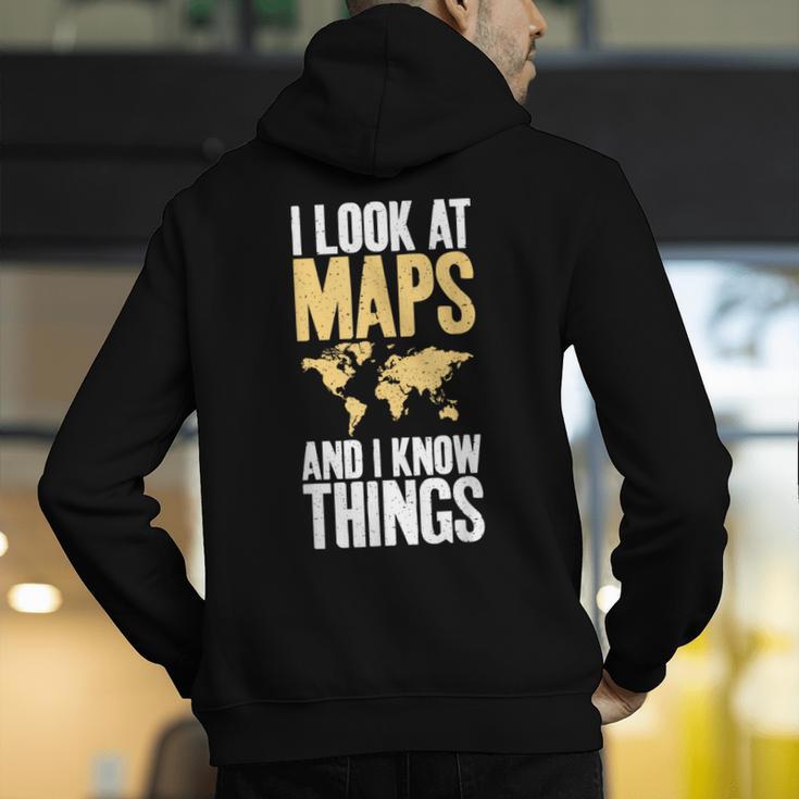 I Look At Maps And i Know Things Teacher Geographer Men's Hoodie Back Print, funny gift I Look At Maps And i Know Things Teacher Geographer Men's Hoodie Back Print, funny gift