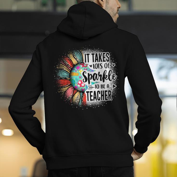 It Take Lots Of Sparkle To Be A Teacher With Sunflower Men's Hoodie Back Print, funny gift