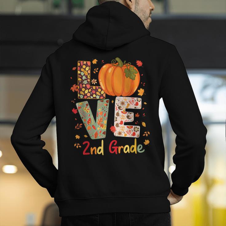 Love 2nd Grade Happy Fall Thanksgiving For 2nd Teacher For Men Women Girls Kids Men's Hoodie Back Print, 2nd Grade Teacher Hoodies, funny gift Love 2nd Grade Happy Fall Thanksgiving For 2nd Teacher For Men Women Girls Kids Men's Hoodie Back Print, 2nd Grade Teacher Hoodies, funny gift