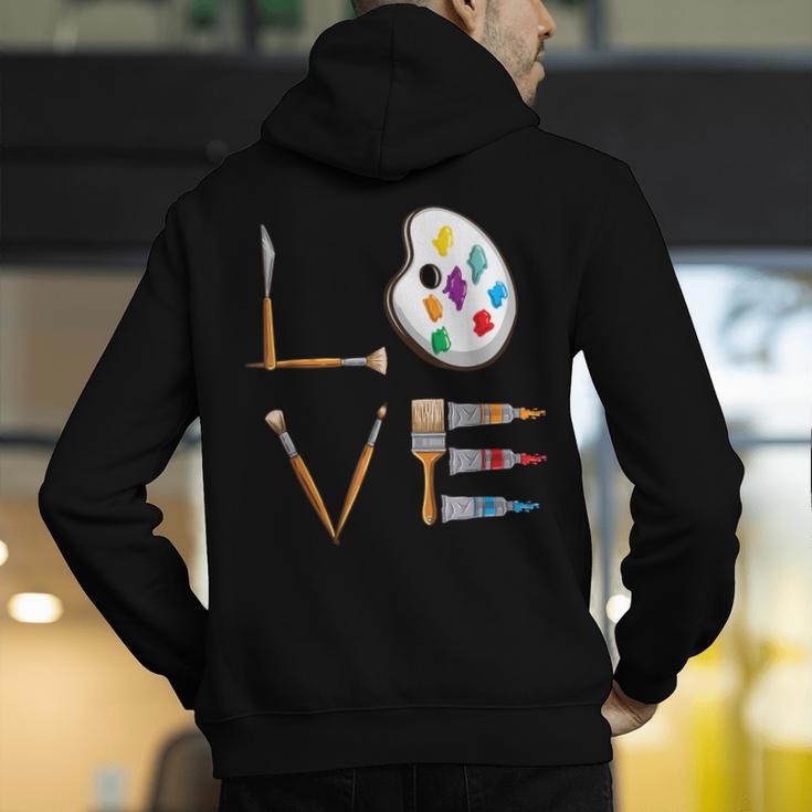 Love Art For Artist Art Teacher Men's Hoodie Back Print, funny gift Love Art For Artist Art Teacher Men's Hoodie Back Print, funny gift