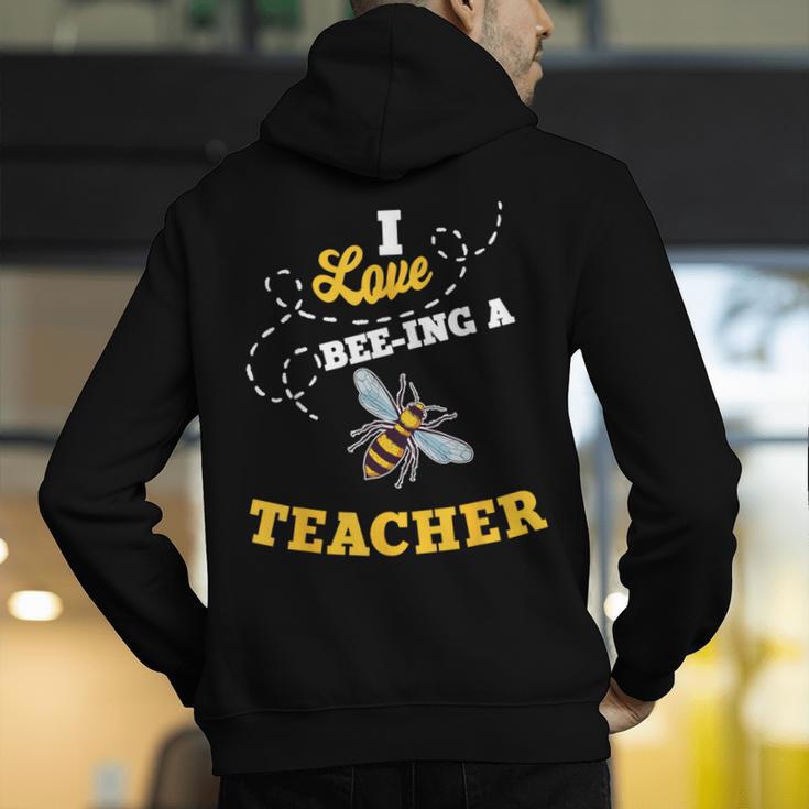 I Love Bee-Ing A Teacher Honey Bee Job Profession Men's Hoodie Back Print, funny gift I Love Bee-Ing A Teacher Honey Bee Job Profession Men's Hoodie Back Print, funny gift