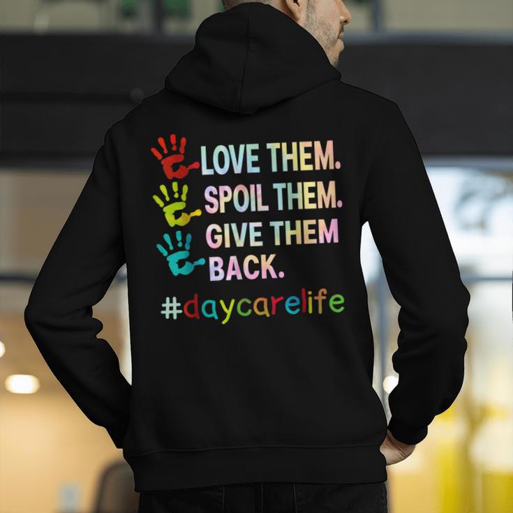 Love Daycare Provider Childcare Teacher Tie Dye Men's Hoodie Back Print, funny gift Love Daycare Provider Childcare Teacher Tie Dye Men's Hoodie Back Print, funny gift