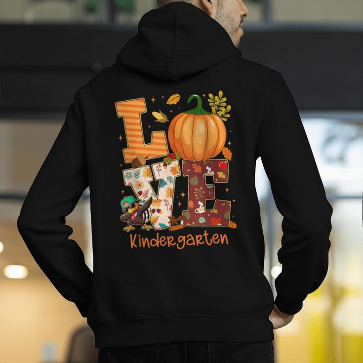 Love Kindergarten Teacher Turkey Thanksgiving Autumn Fall Men's Hoodie Back Print, funny gift Love Kindergarten Teacher Turkey Thanksgiving Autumn Fall Men's Hoodie Back Print, funny gift