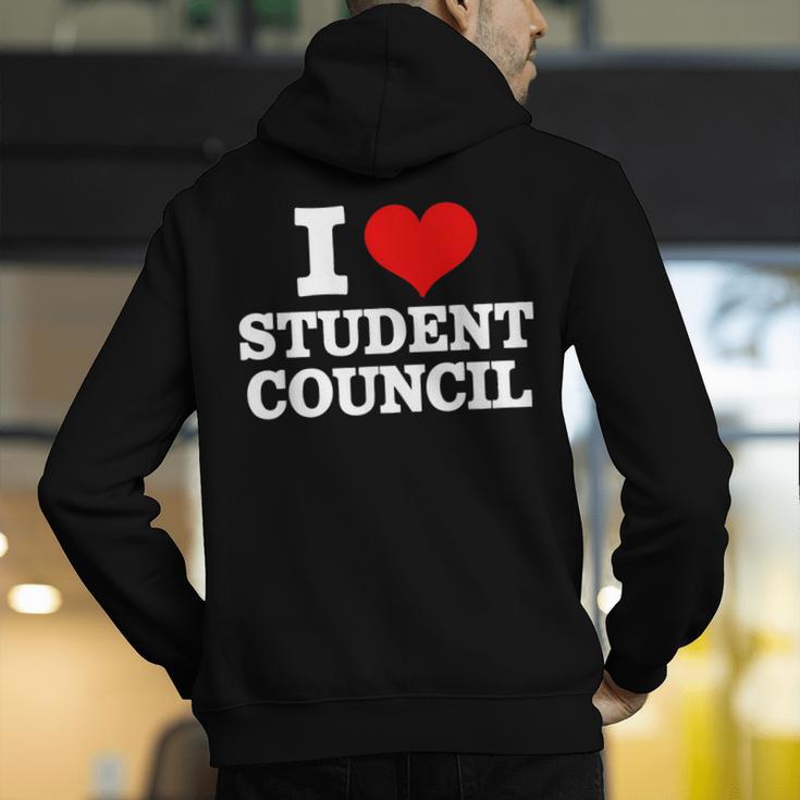 I Love Student Council Student Teacher Men's Hoodie Back Print, funny gift
