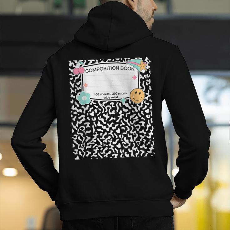 Matching Group Halloween Teacher Composition Book Notebook Men's Hoodie Back Print, funny gift Matching Group Halloween Teacher Composition Book Notebook Men's Hoodie Back Print, funny gift