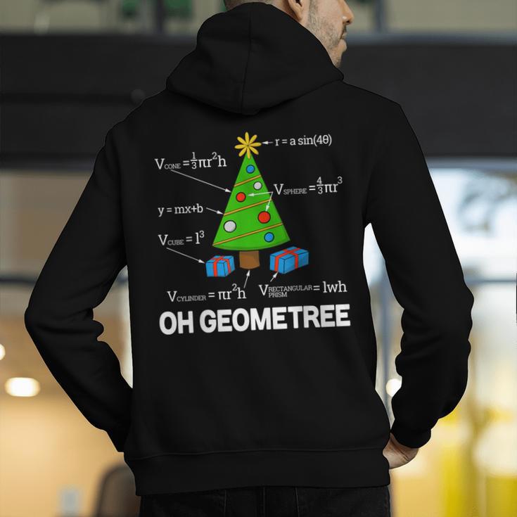 Math Geometry Christmas Tree Geometree Teacher Men's Hoodie Back Print, funny gift Math Geometry Christmas Tree Geometree Teacher Men's Hoodie Back Print, funny gift