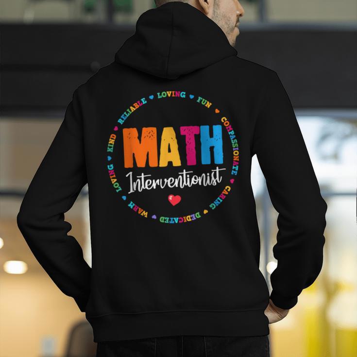Math Interventionist Teacher Coach Squad Mathematics STEM Men's Hoodie Back Print, funny gift Math Interventionist Teacher Coach Squad Mathematics STEM Men's Hoodie Back Print, funny gift