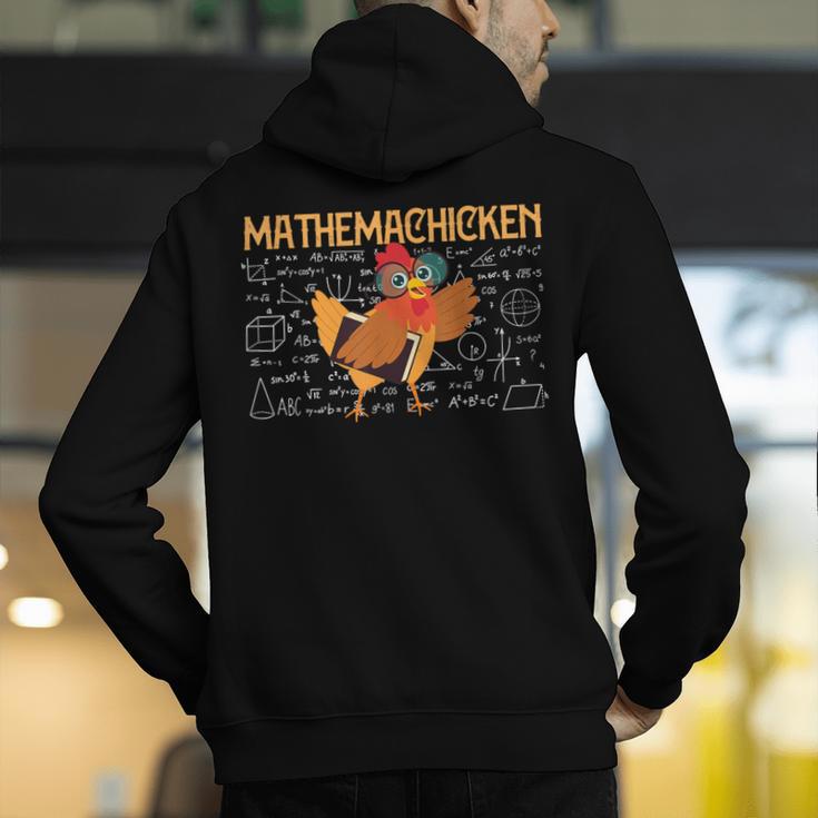 Math Nerd The Mathemachicken a Math Teacher Men's Hoodie Back Print, funny gift