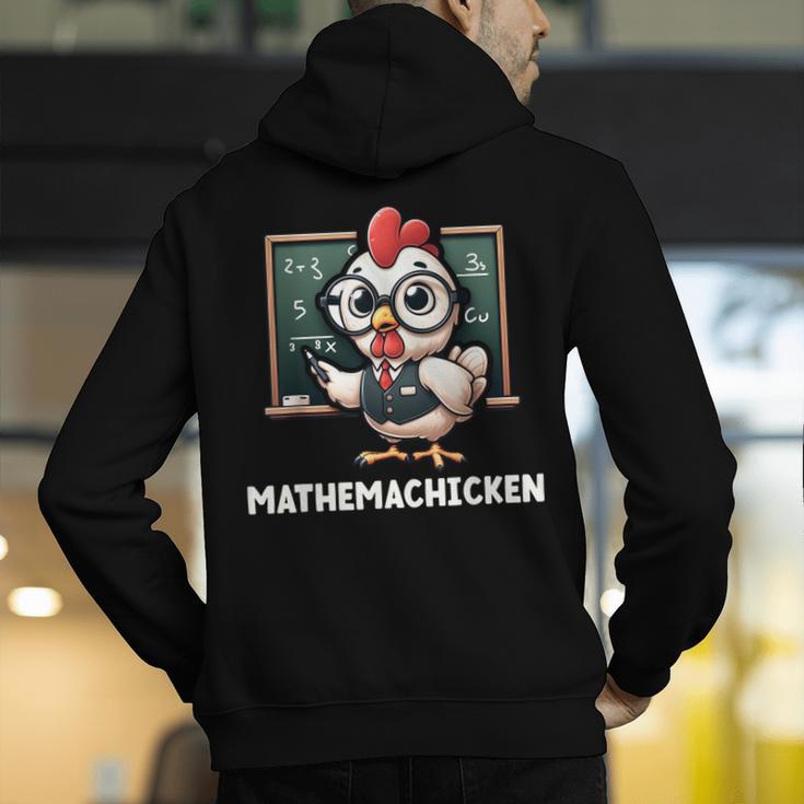 Math Teacher Chicken Mathemachicken Pun Men's Hoodie Back Print, funny gift Math Teacher Chicken Mathemachicken Pun Men's Hoodie Back Print, funny gift