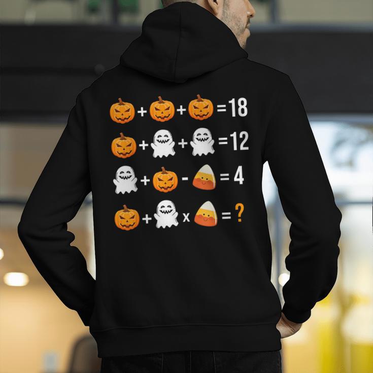 Math Teacher Halloween Equation Pumpkin Ghost Candy Corn Men's Hoodie Back Print, funny gift Math Teacher Halloween Equation Pumpkin Ghost Candy Corn Men's Hoodie Back Print, funny gift