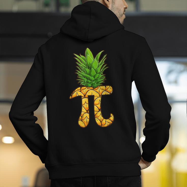 Math Teacher Hawaiian Shirts Pineapple Pi Day Symbol Men's Hoodie Back Print, funny gift