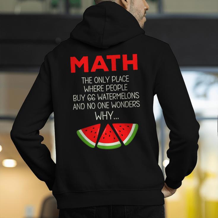 Math Watermelon Calculation Joke Teacher Student Men's Hoodie Back Print, funny gift Math Watermelon Calculation Joke Teacher Student Men's Hoodie Back Print, funny gift