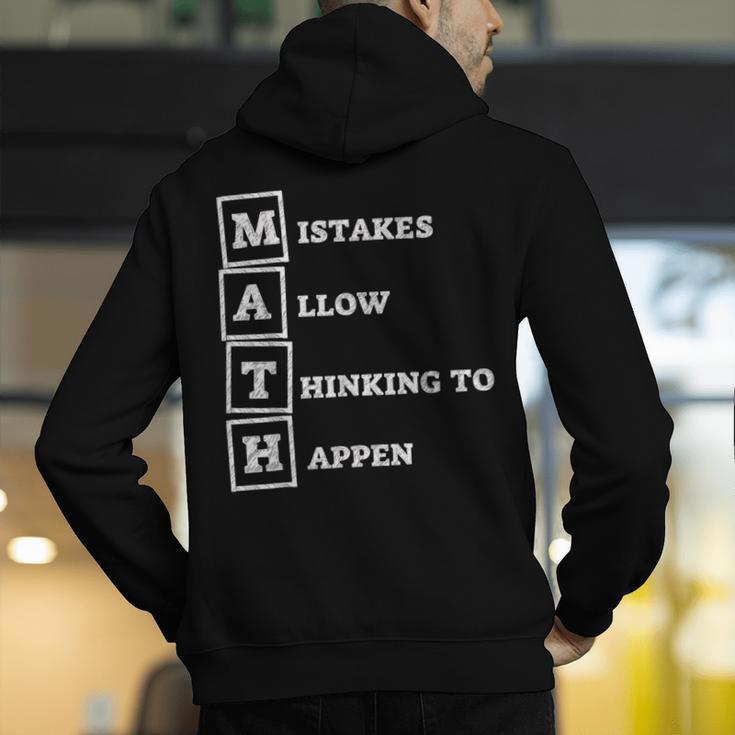 Mistakes Allow Thinking To Happen School Math Teacher Men's Hoodie Back Print, funny gift Mistakes Allow Thinking To Happen School Math Teacher Men's Hoodie Back Print, funny gift