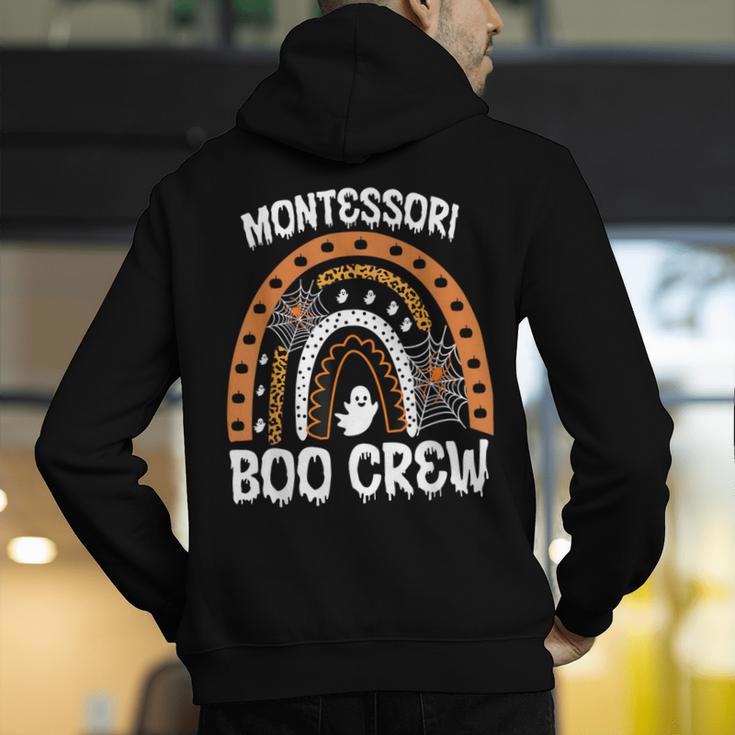 Montessori Teacher Halloween Boo Rainbow Leopard Halloween Men's Hoodie Back Print, funny gift Montessori Teacher Halloween Boo Rainbow Leopard Halloween Men's Hoodie Back Print, funny gift