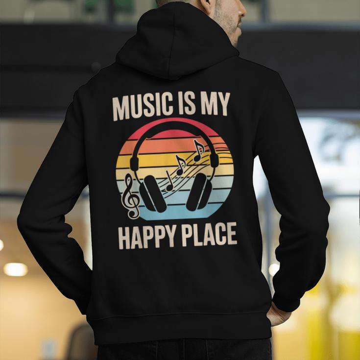 Music For Men Women Music Teacher Music Lover Men's Hoodie Back Print, funny gift