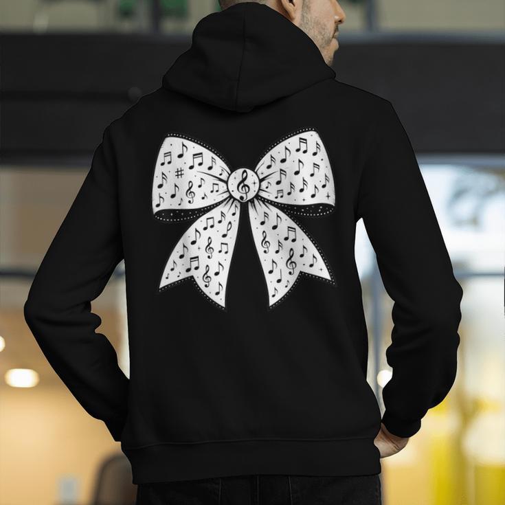 Music Notes Coquette Bow Music Teacher School Musician Band Men's Hoodie Back Print, funny gift Music Notes Coquette Bow Music Teacher School Musician Band Men's Hoodie Back Print, funny gift
