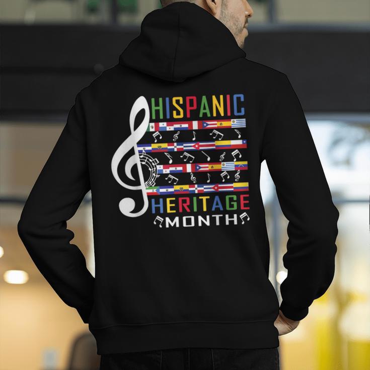 Music Teacher Kid National Hispanic Heritage Month Men's Hoodie Back Print, funny gift