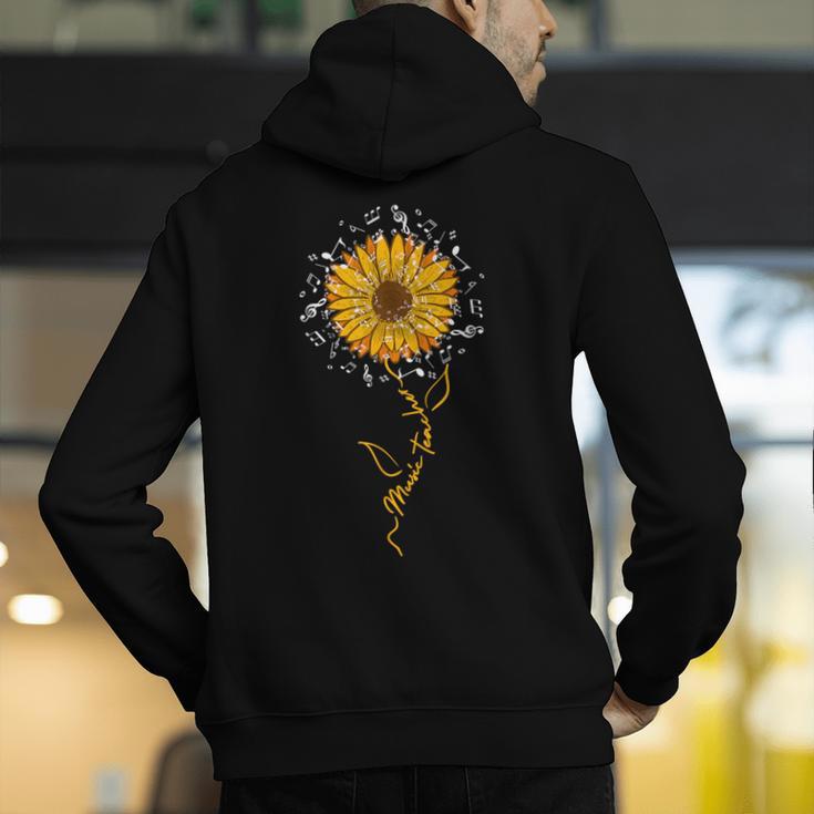 Music Teacher Shirt Sunflower Music Notes Musician Singer Men's Hoodie Back Print, funny gift Music Teacher Shirt Sunflower Music Notes Musician Singer Men's Hoodie Back Print, funny gift