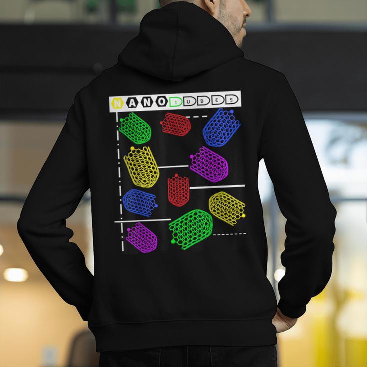Nerdy Forms Nanotubes Chemistry Teacher Geek Men's Hoodie Back Print, funny gift