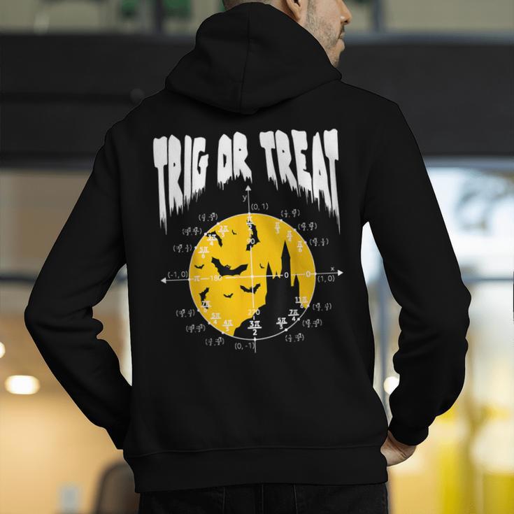 Nerdy Trig Or Treat Halloween Costume Math Teacher Men's Hoodie Back Print, funny gift Nerdy Trig Or Treat Halloween Costume Math Teacher Men's Hoodie Back Print, funny gift