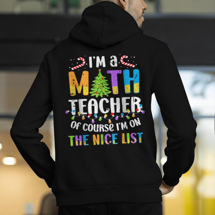 On The Nice List Christmas Math Teacher Women Men Men's Hoodie Back Print, funny gift On The Nice List Christmas Math Teacher Women Men Men's Hoodie Back Print, funny gift