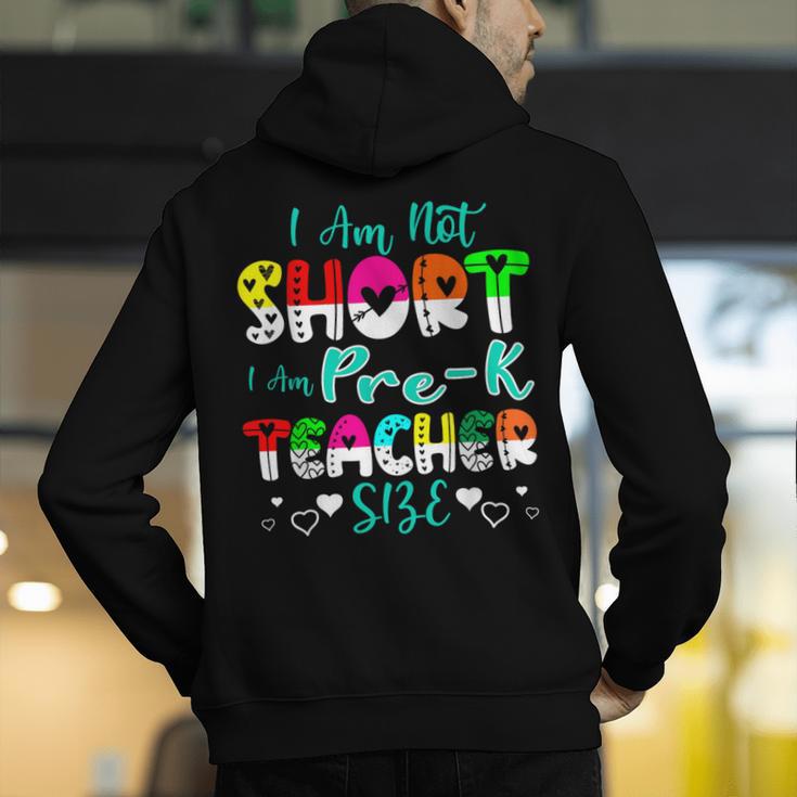 I Am Not Short I Am Pre-K Teacher Size Teacher For Men Women Kids Men's Hoodie Back Print, funny gift I Am Not Short I Am Pre-K Teacher Size Teacher For Men Women Kids Men's Hoodie Back Print, funny gift