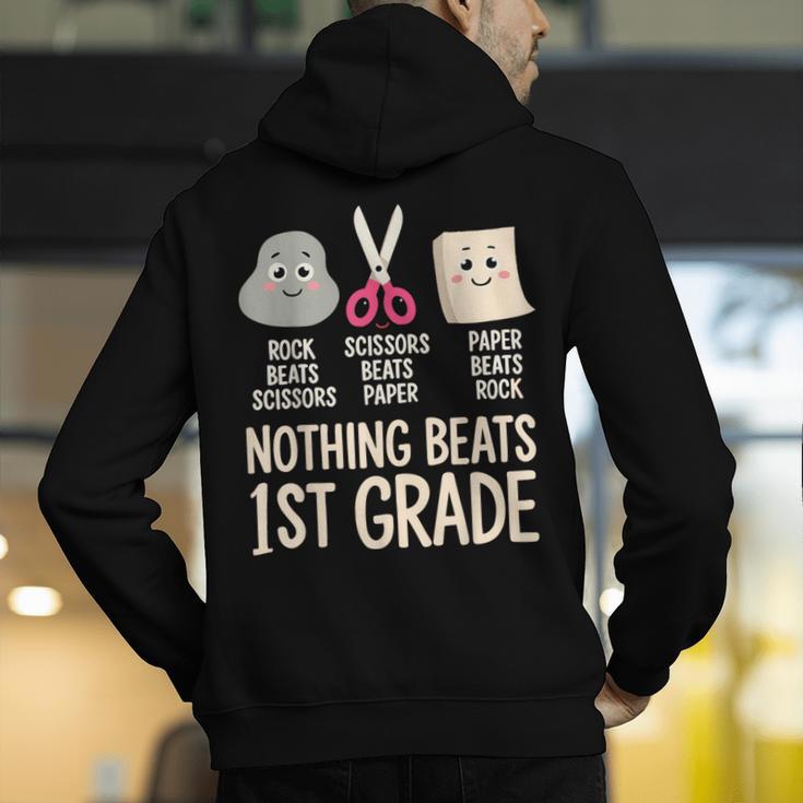 Nothing Beats 1st Grade Back To School Kids Teachers Men's Hoodie Back Print, funny gift