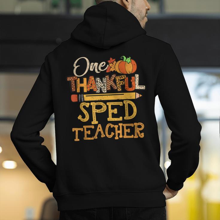 One Thankful Sped Teacher Cute Thanksgiving Women Men's Hoodie Back Print, funny gift One Thankful Sped Teacher Cute Thanksgiving Women Men's Hoodie Back Print, funny gift