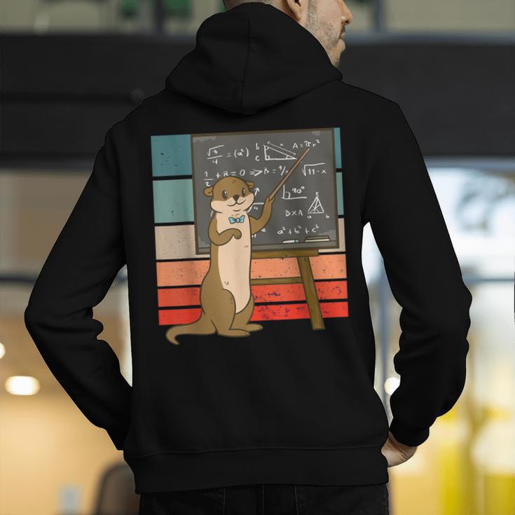 Otter Professor Teacher Teaching Maths Mathematics Men's Hoodie Back Print, funny gift Otter Professor Teacher Teaching Maths Mathematics Men's Hoodie Back Print, funny gift