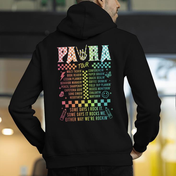 Para Tour Paraprofessional Squad Rock Teacher Back To School Men's Hoodie Back Print, funny gift Para Tour Paraprofessional Squad Rock Teacher Back To School Men's Hoodie Back Print, funny gift