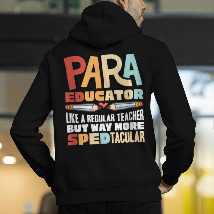 Paraeducator Paraprofessional SPED Teacher Men's Hoodie Back Print, funny gift Paraeducator Paraprofessional SPED Teacher Men's Hoodie Back Print, funny gift