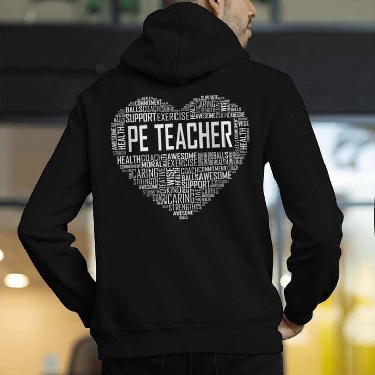 PE Physical Education Teacher PEAppreciation Coach Men's Hoodie Back Print, Pe Teacher Hoodies, funny gift
