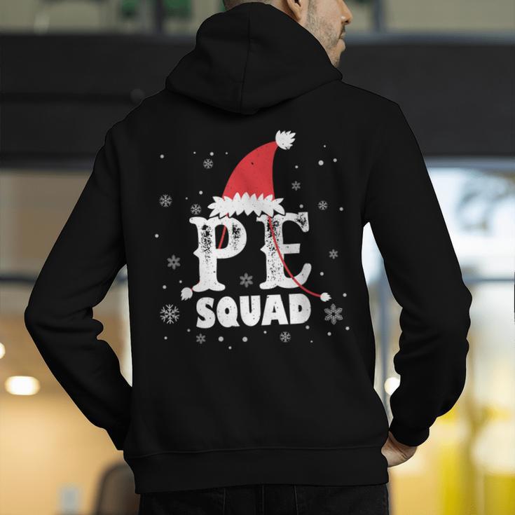 PE Squad Christmas PE Teacher Matching Xmas Men's Hoodie Back Print, Pe Teacher Hoodies, funny gift