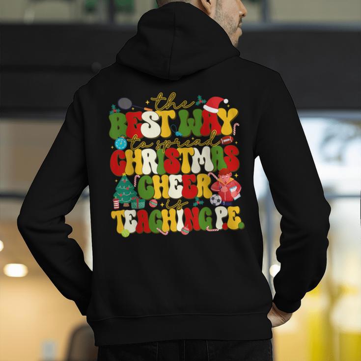 PE Teacher Christmas Holiday Men's Hoodie Back Print, Pe Teacher Hoodies, funny gift