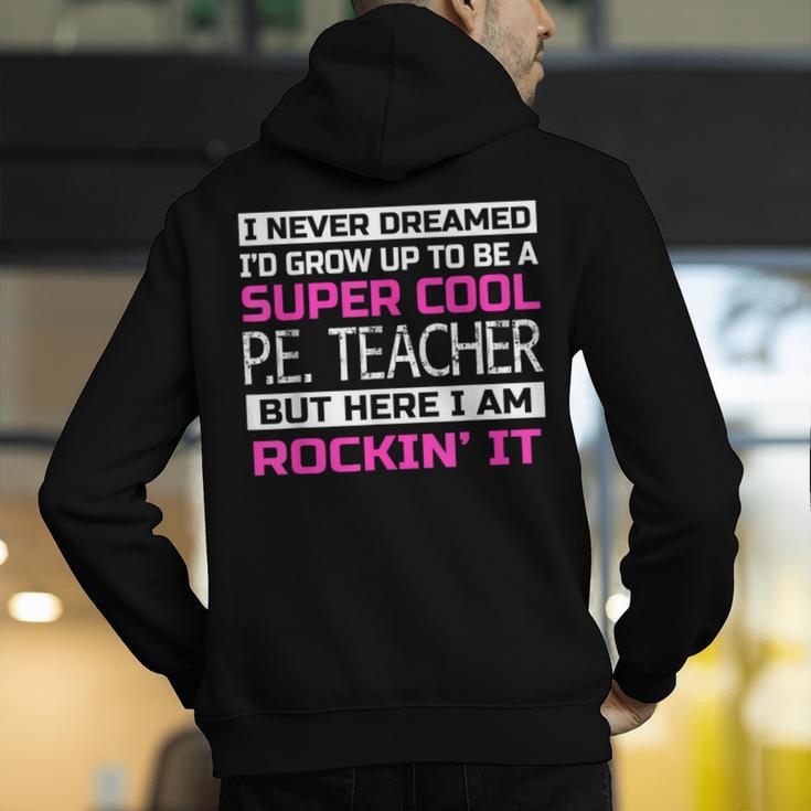 PE Teacher Shirt Physical Education Teacher Men's Hoodie Back Print, Pe Teacher Hoodies, funny gift