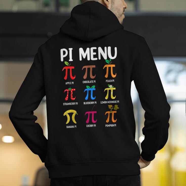 Pi Menu 314 Pi Symbol Math Teacher Happy Pi Day Men's Hoodie Back Print, funny gift