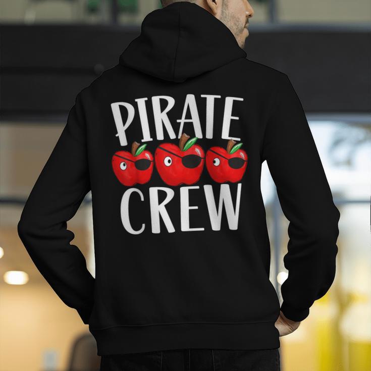 Pirate Crew Pirate Teacher Team Squad Talk Like A Pirate Day For Men Women Kids Men's Hoodie Back Print, funny gift