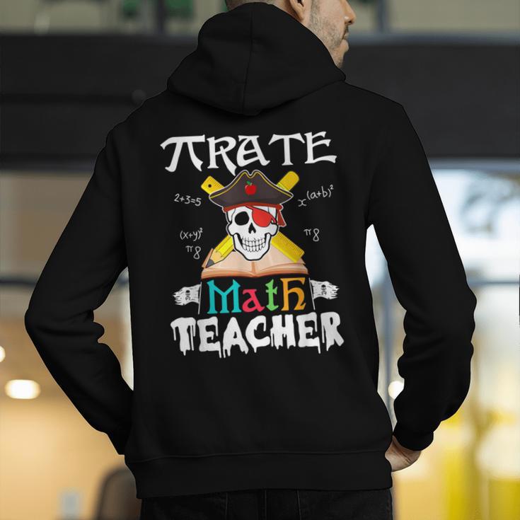 Pirate Math Teacher Skull Pirate Halloween Costume Men's Hoodie Back Print, funny gift Pirate Math Teacher Skull Pirate Halloween Costume Men's Hoodie Back Print, funny gift