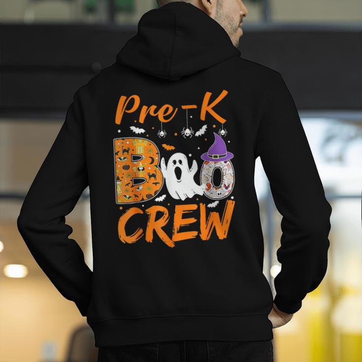 Pre K Boo Crew Teacher Student Halloween Pre Kindergarten Men's Hoodie Back Print, funny gift