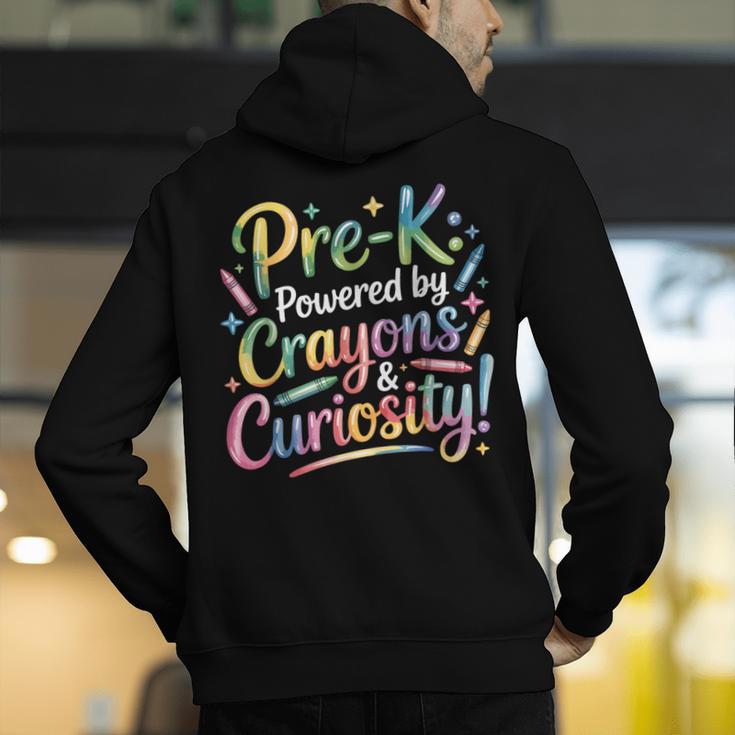Pre-K Crayons & Curiosity Preschool Teachers Life Tie Dye Men's Hoodie Back Print, funny gift Pre-K Crayons & Curiosity Preschool Teachers Life Tie Dye Men's Hoodie Back Print, funny gift