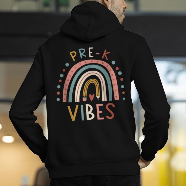Pre K Vibes Back To School Student Teacher Men's Hoodie Back Print, funny gift