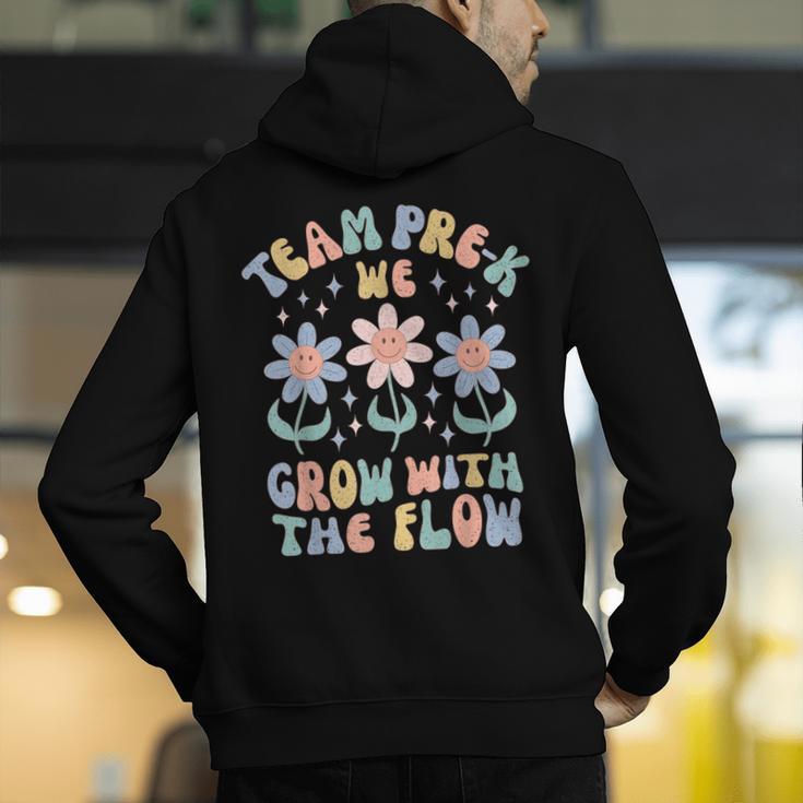 Preschool Teacher Appreciation Team Pre-K Grow With The Flow Men's Hoodie Back Print, funny gift Preschool Teacher Appreciation Team Pre-K Grow With The Flow Men's Hoodie Back Print, funny gift
