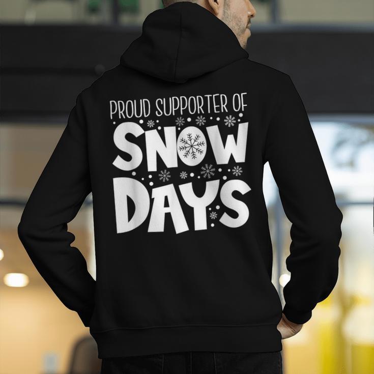 Proud Supporter Of Snow Days Teacher Christmas Men Women Men's Hoodie Back Print, funny gift