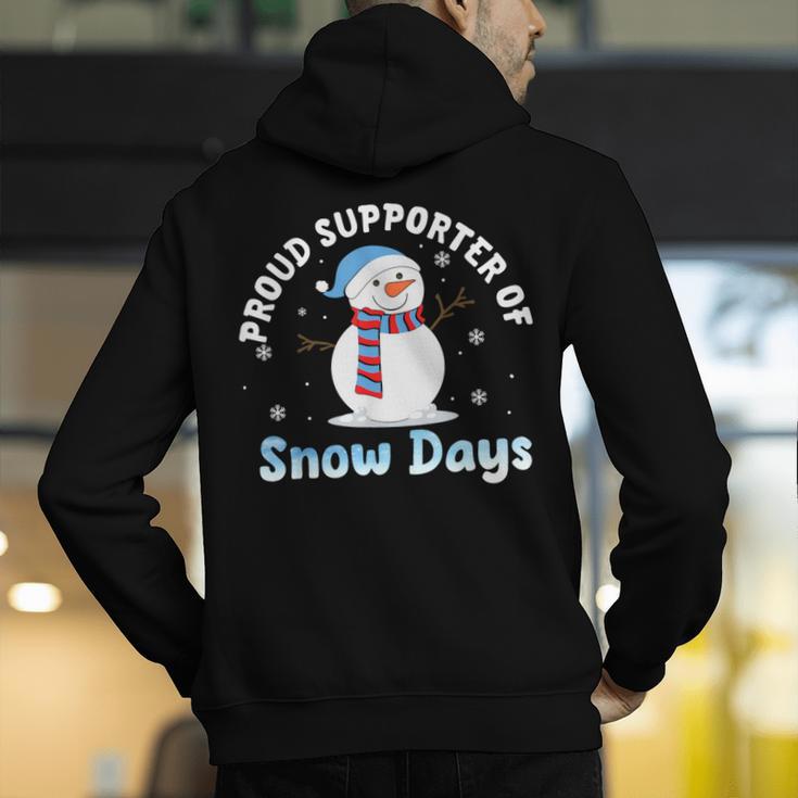 Proud Supporter Of Snow Days Teacher Men's Hoodie Back Print, funny gift